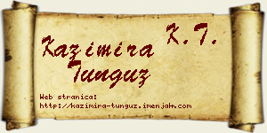 Kazimira Tunguz vizit kartica